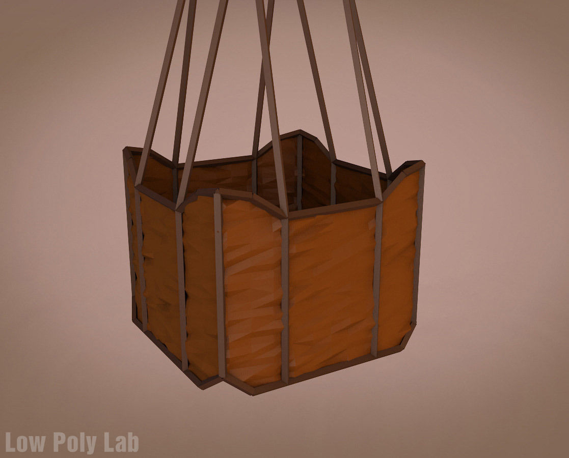 Cartoon Balloon Low-poly 3D model_4