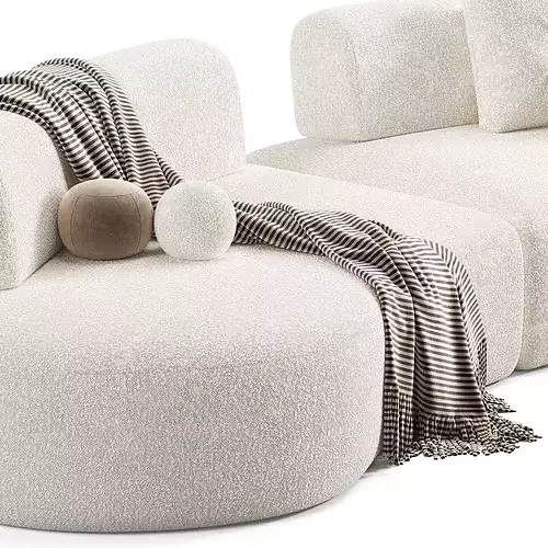 Bon Bon Modular Sofa 3D model 6