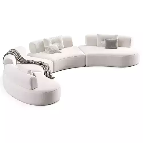 Bon Bon Modular Sofa 3D model 2