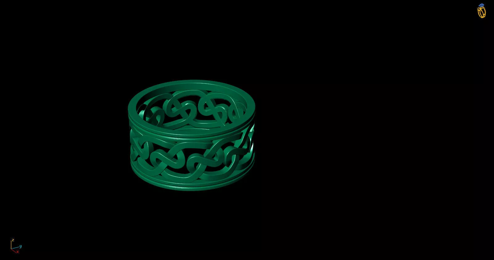Royal Band Ring Luxurious Classic Statement Band Free 3D print model