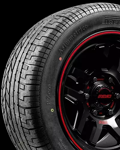 Pirelli P Zero Asimmetrico  225 50 ZR15 3D model 5