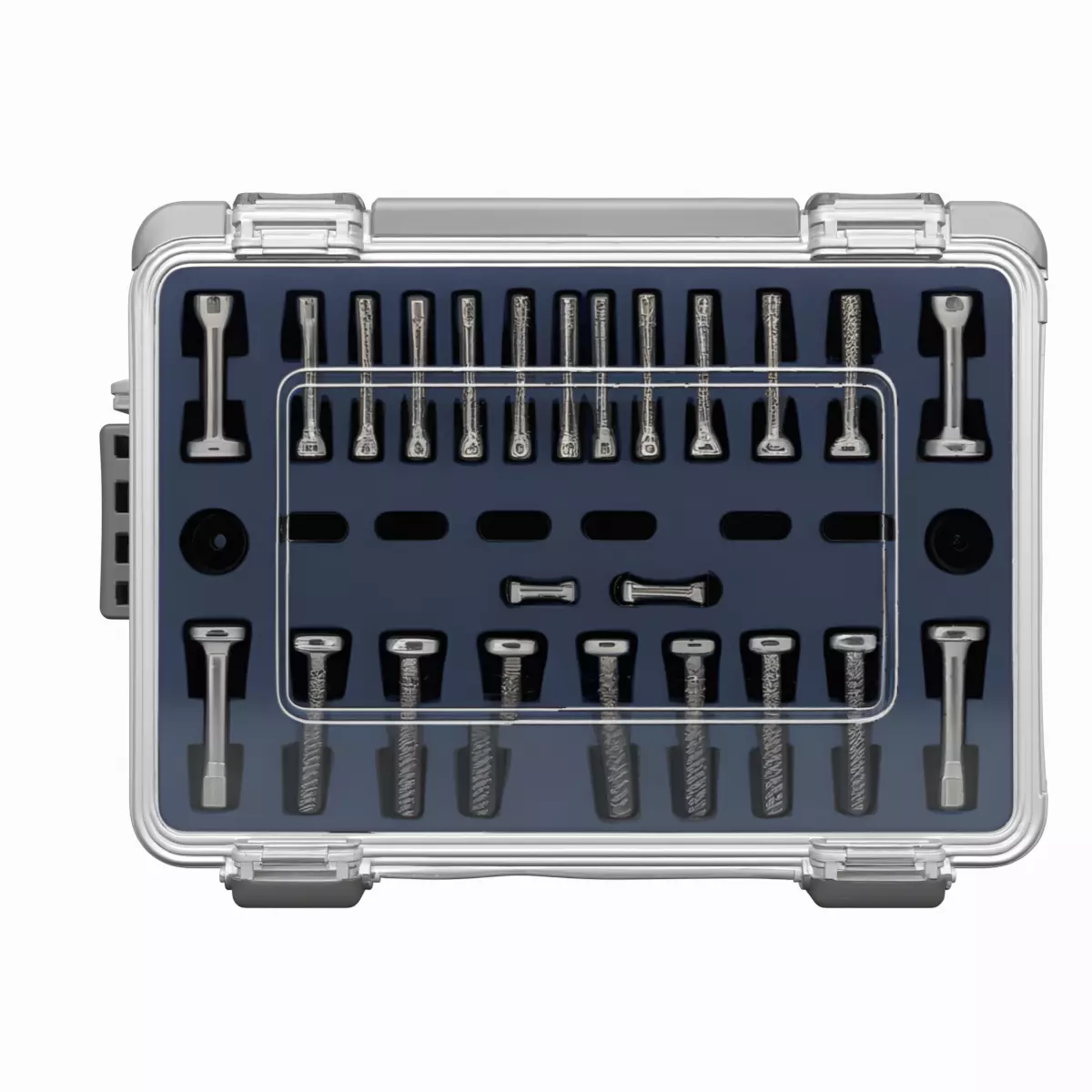 3D Model of Surgical Implant Storage Box Secure Latching Lid 3D model