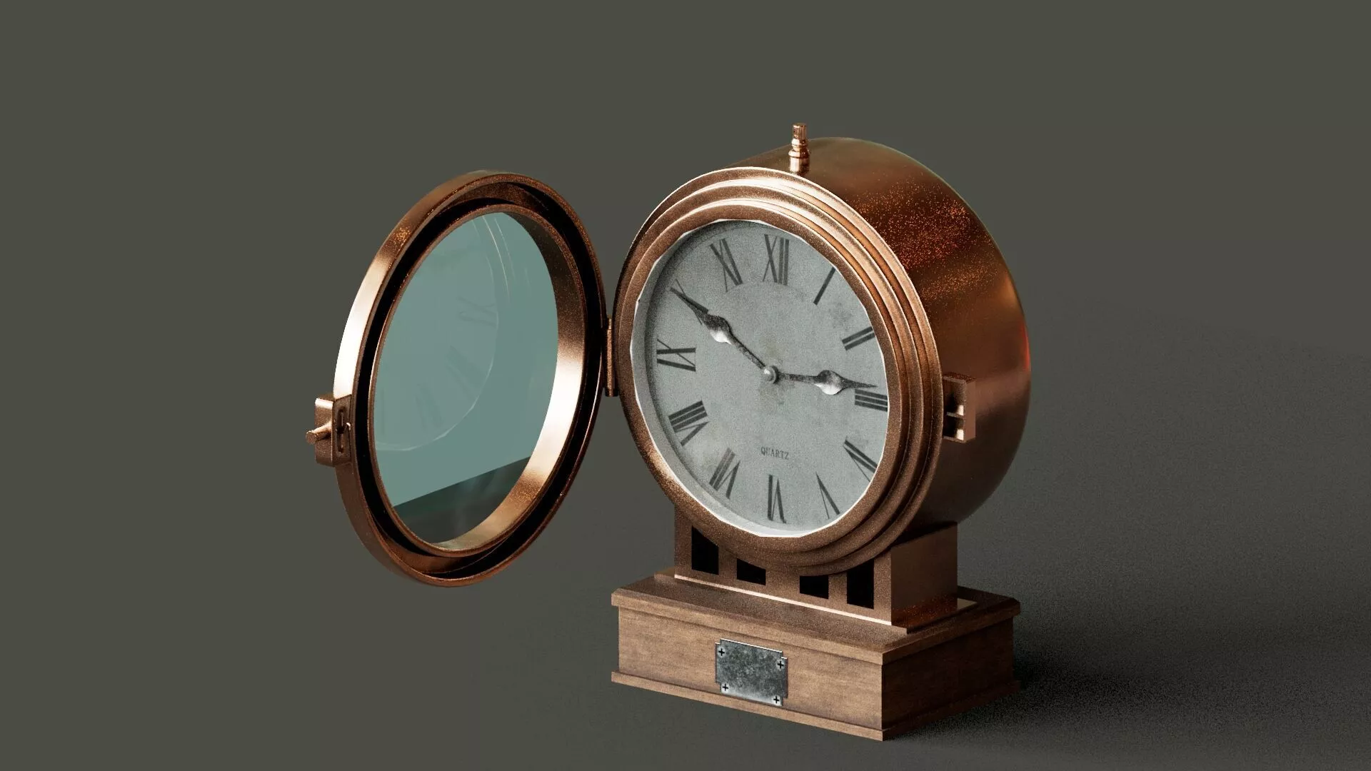 Vintage Clock Low-poly 3D model