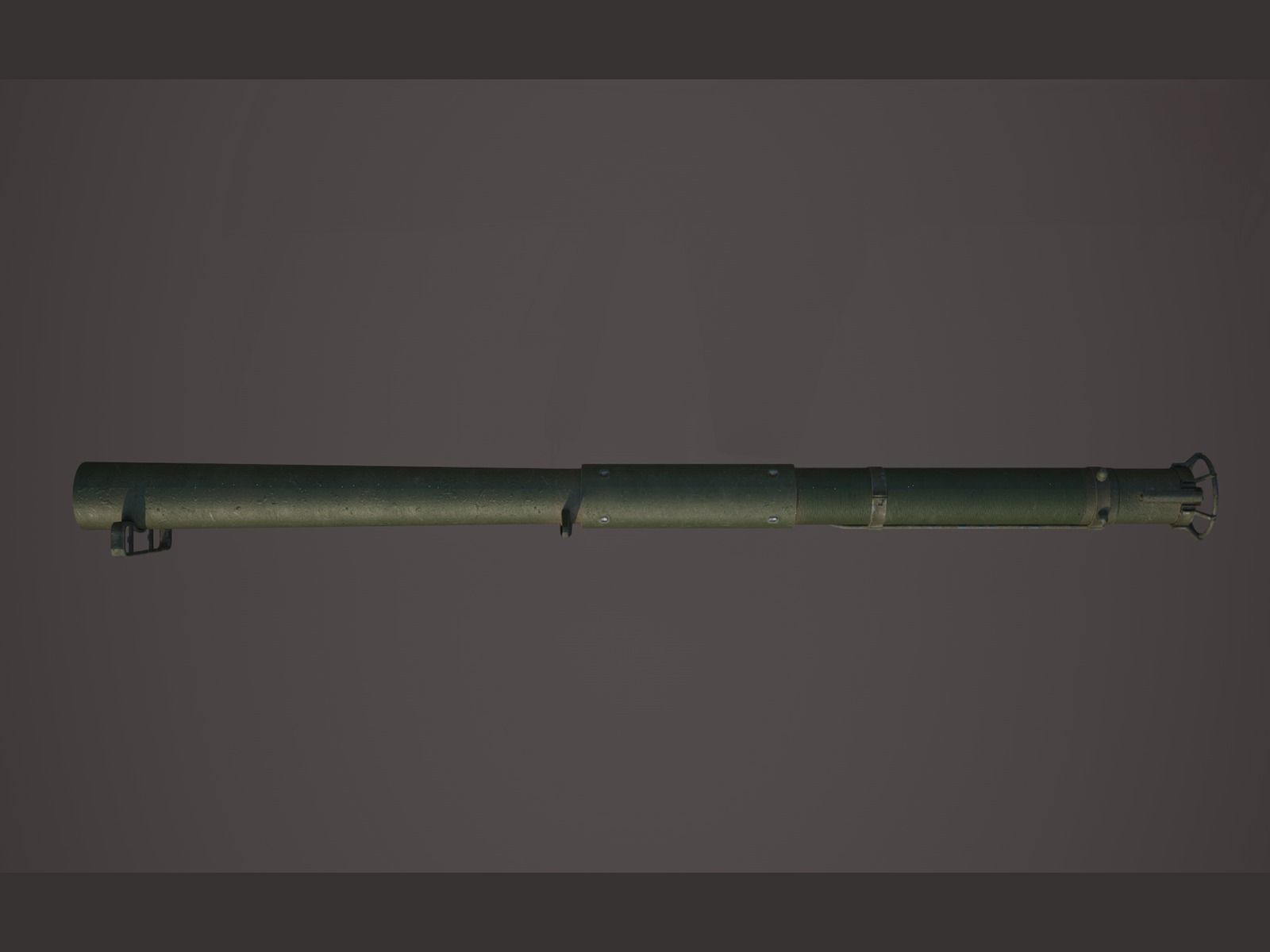 World War II - M1A1 Rocket Launcher - PBR and Game Ready Low-poly 3D model_7