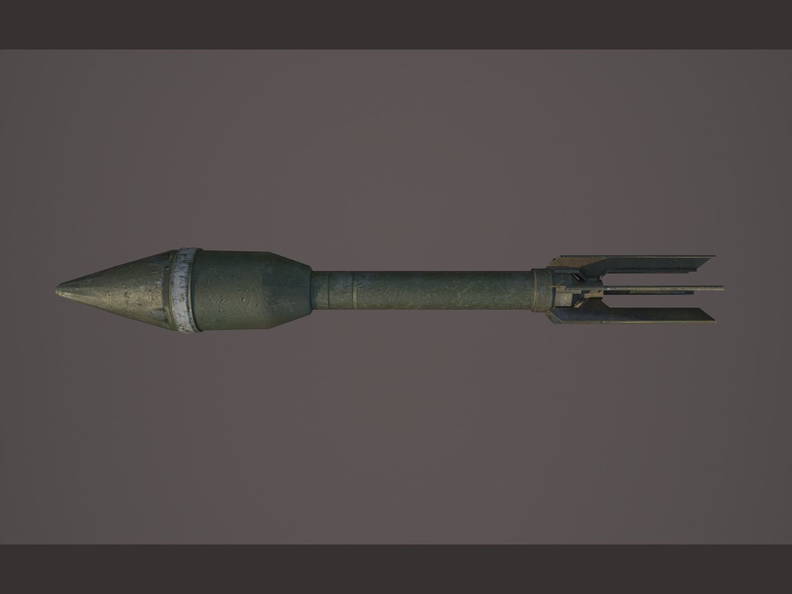World War II - M1A1 Rocket Launcher - PBR and Game Ready Low-poly 3D model_10