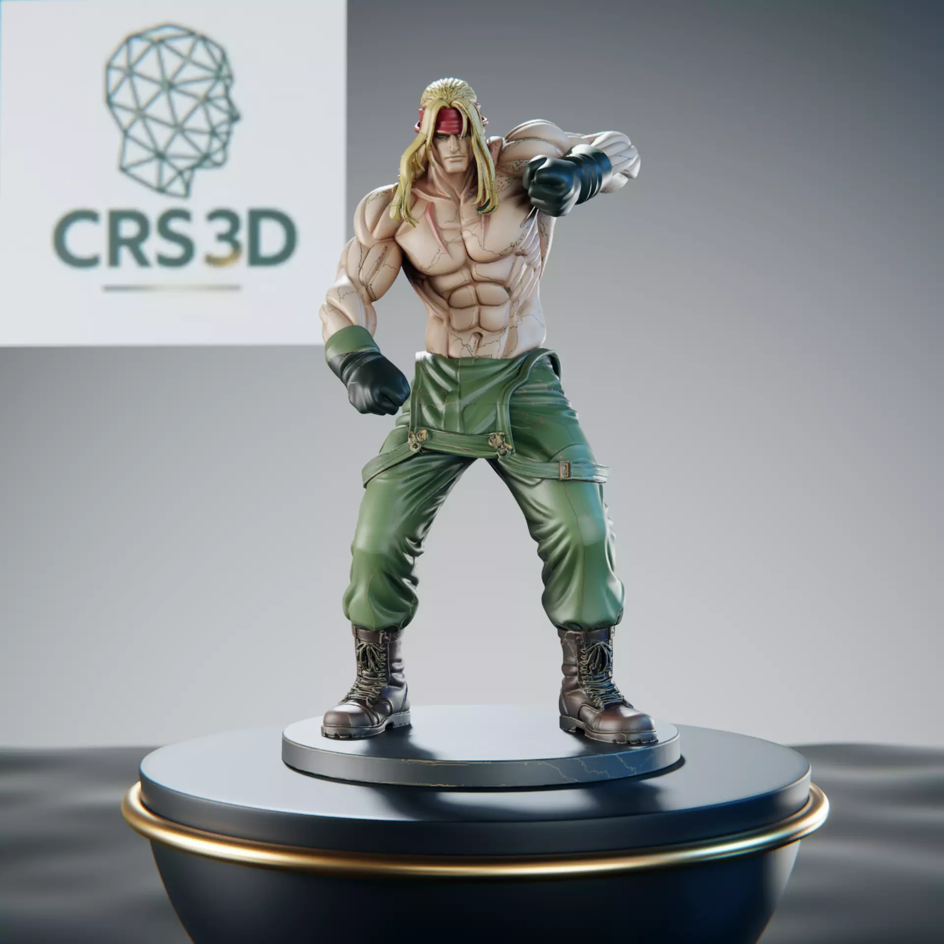 Alex Street Fighter New York Grappler Statue 3D print model