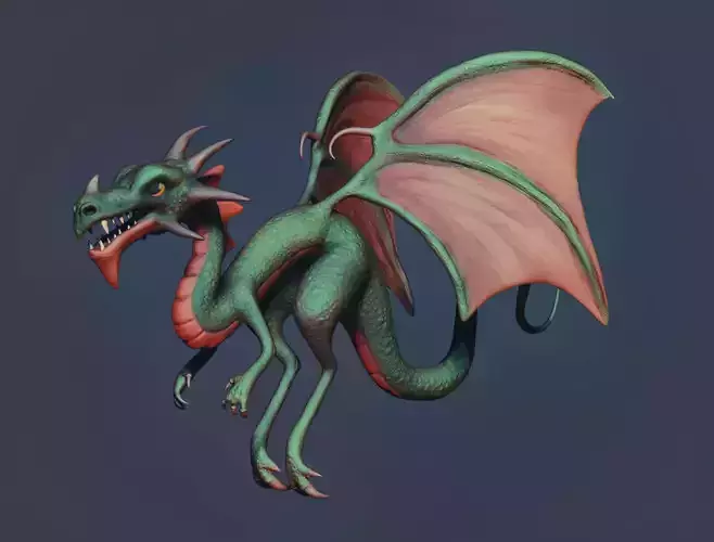 Dragon with wings