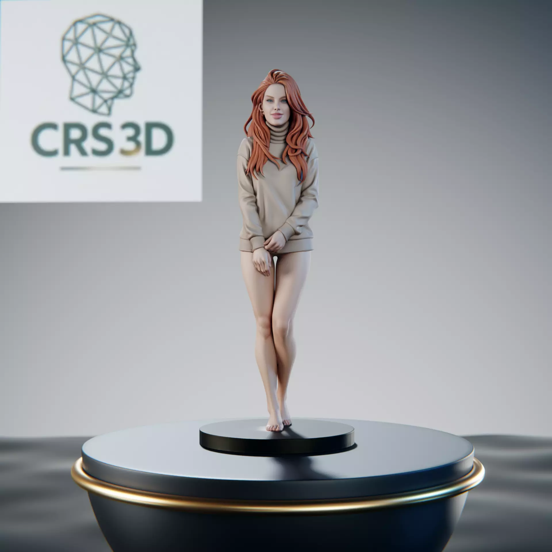Casual Chic Elegant Woman Fashion Model 3D print model