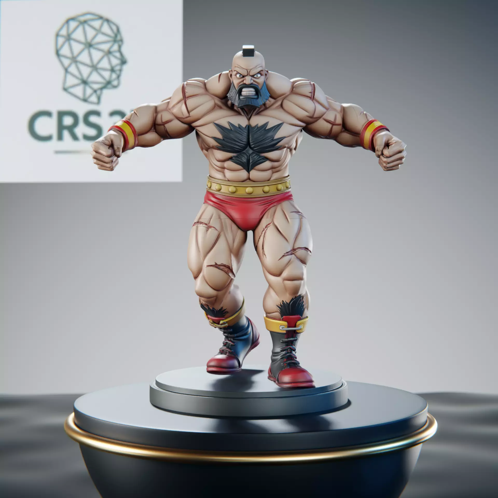 Zangief The Red Cyclone Russian Wrestler 3D print model
