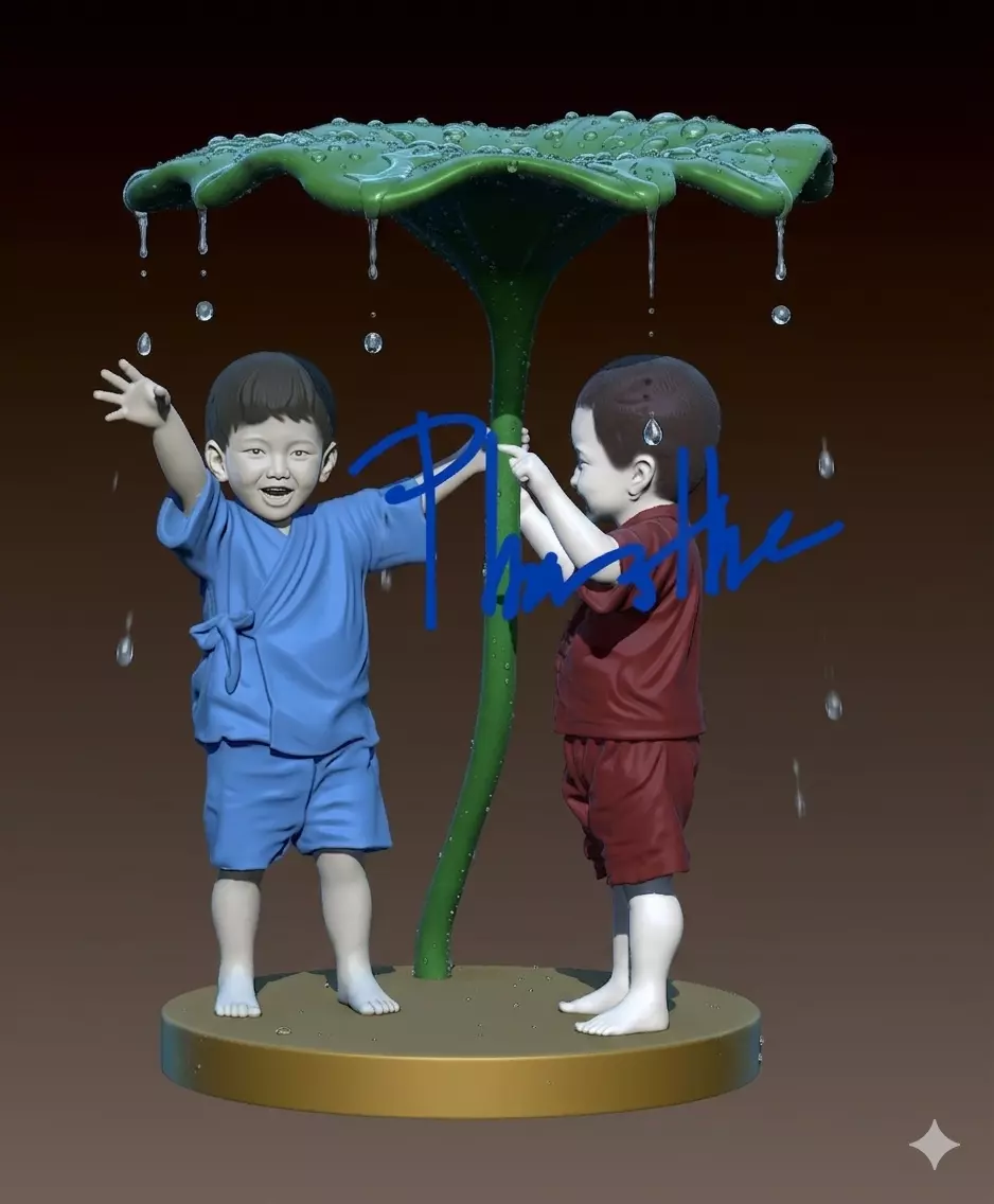 Under the rain 3D printing Amayadori 3D print model