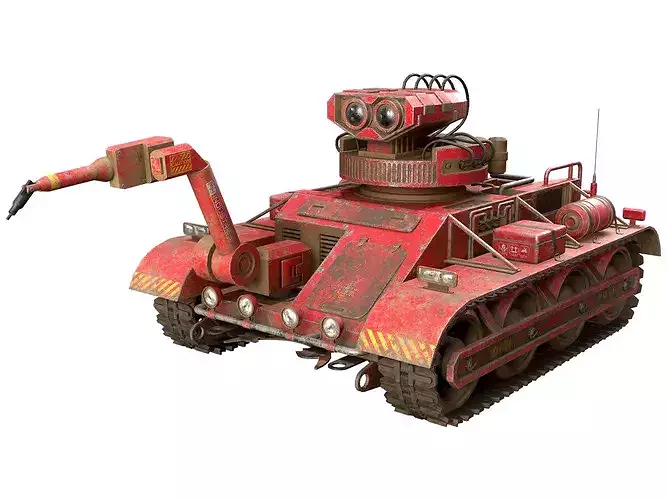 Robot Concept-3-Red-Dirty