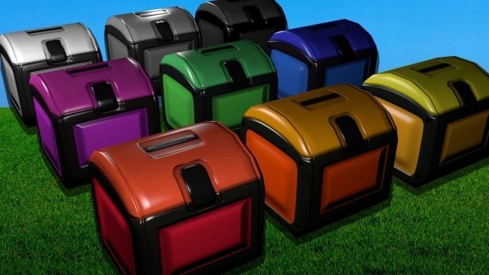 Low-Poly Resource Chest Pack Low-poly 3D model_2