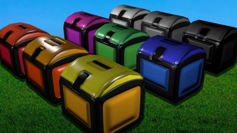 Low-Poly Resource Chest Pack Low-poly 3D model_3