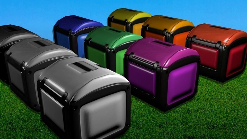 Low-Poly Resource Chest Pack Low-poly 3D model_5