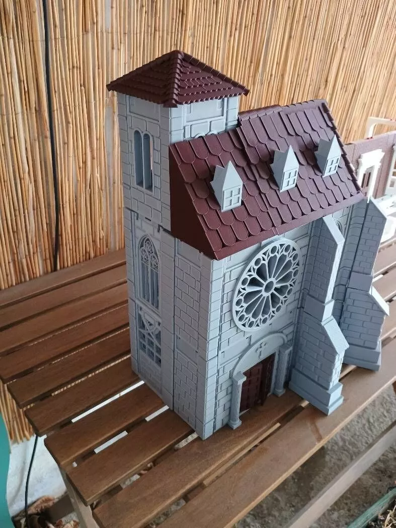 Playmobil Mediterran style Gothic church steck system 3D print model