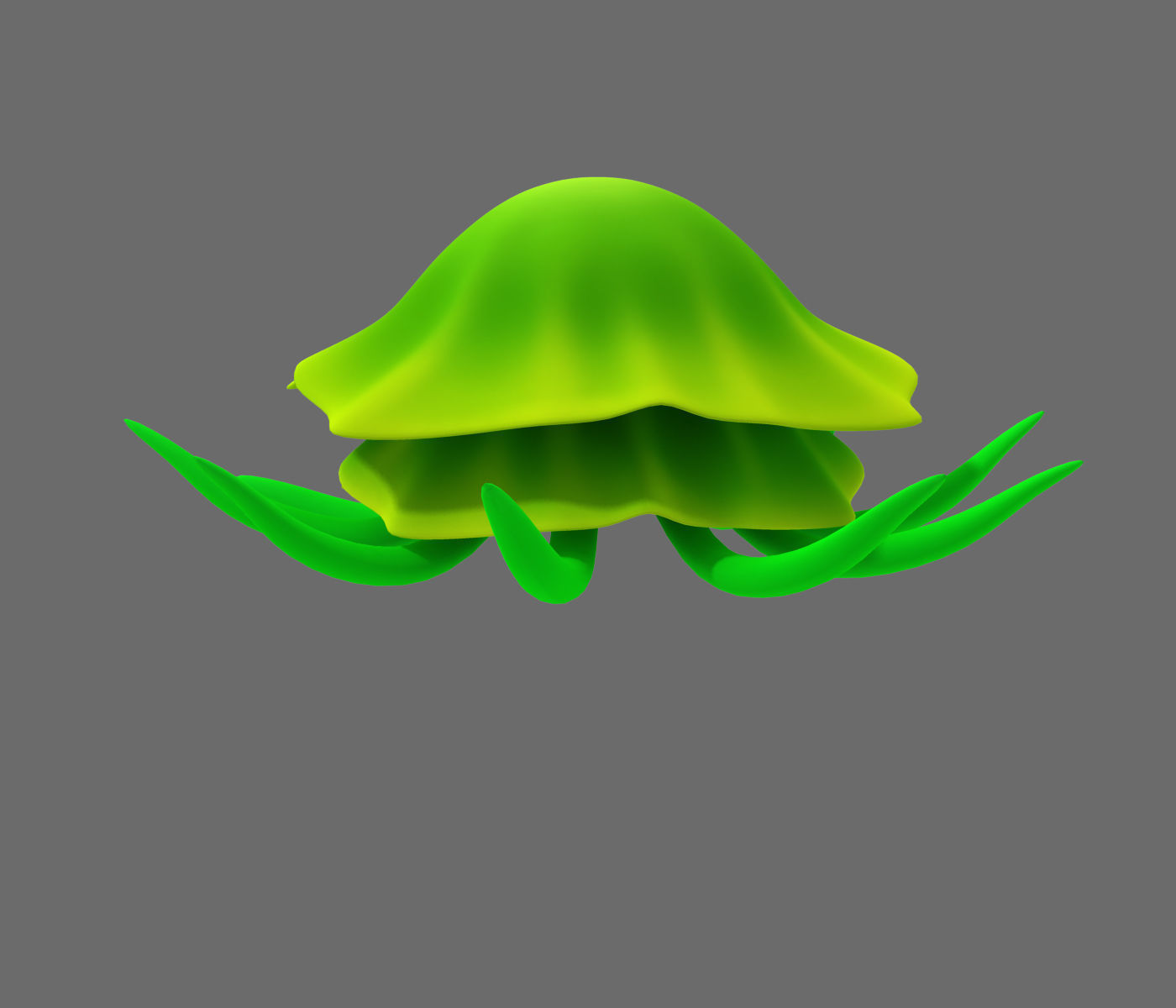 Cartoon Jellyfish 3D model_5