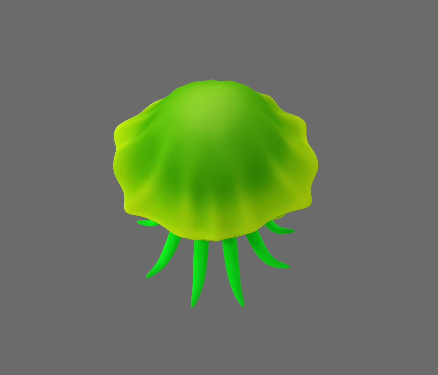 Cartoon Jellyfish 3D model_4