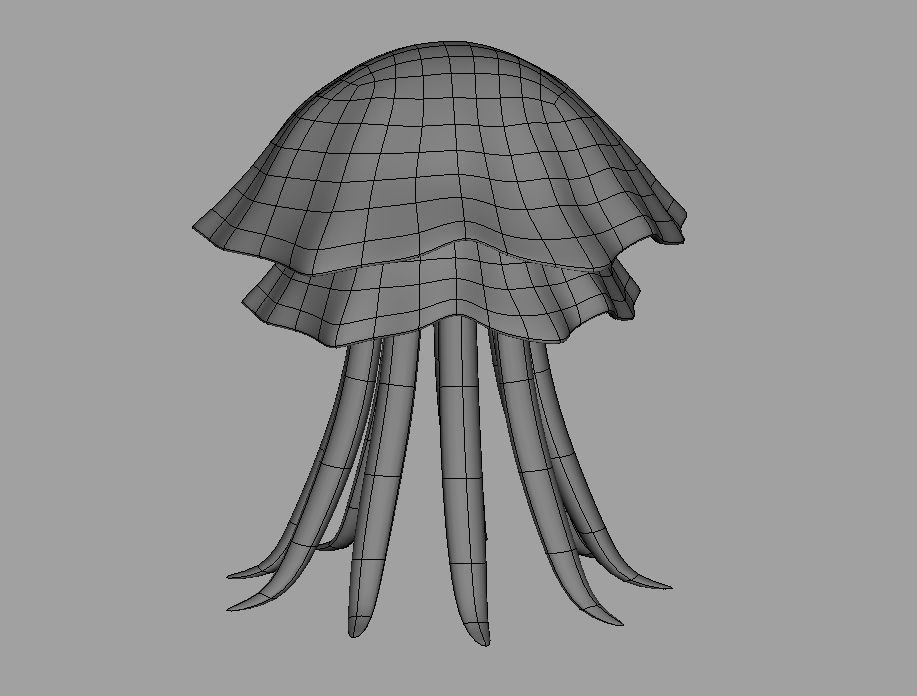 Cartoon Jellyfish 3D model_6