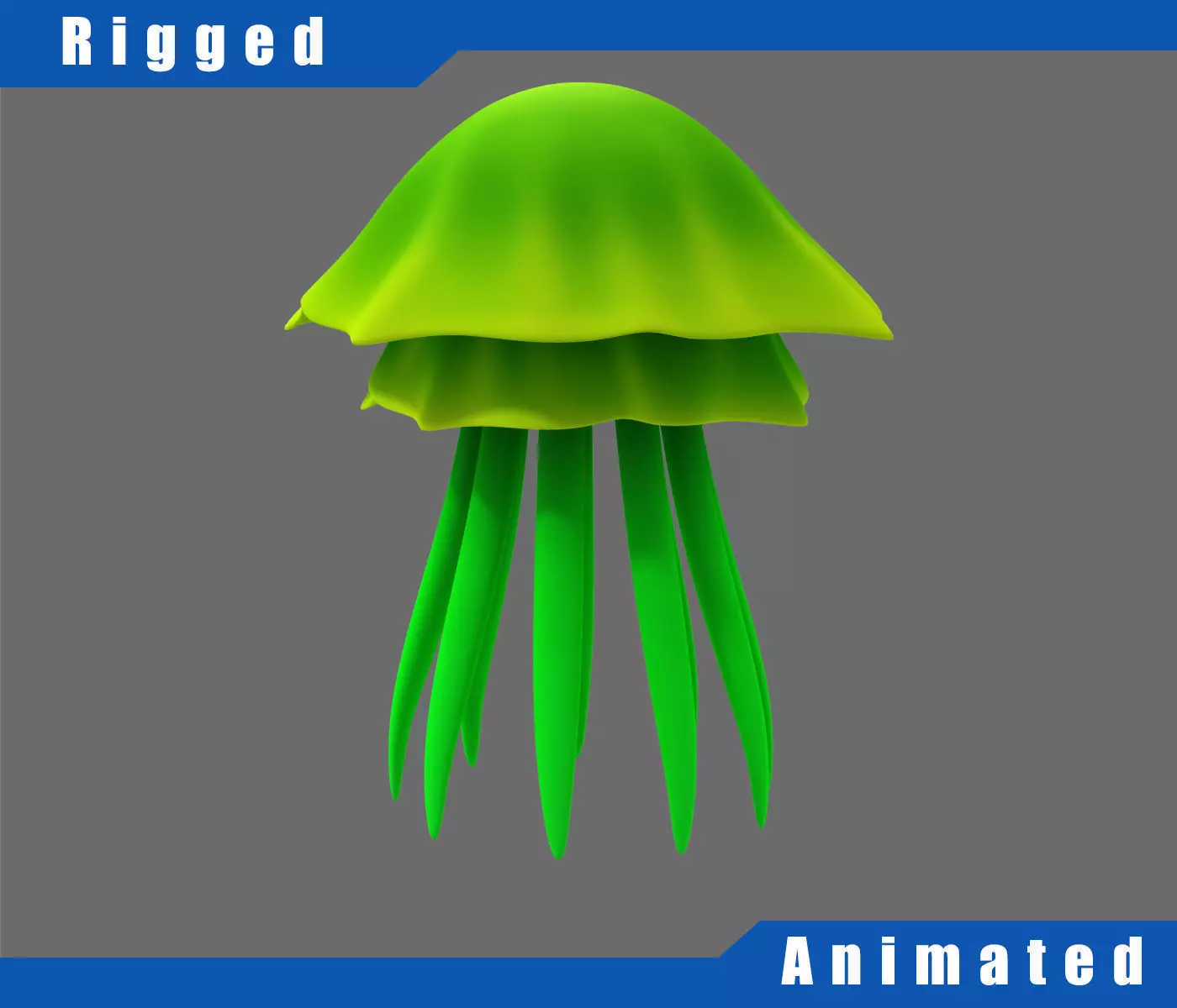 Cartoon Jellyfish 3D model_0