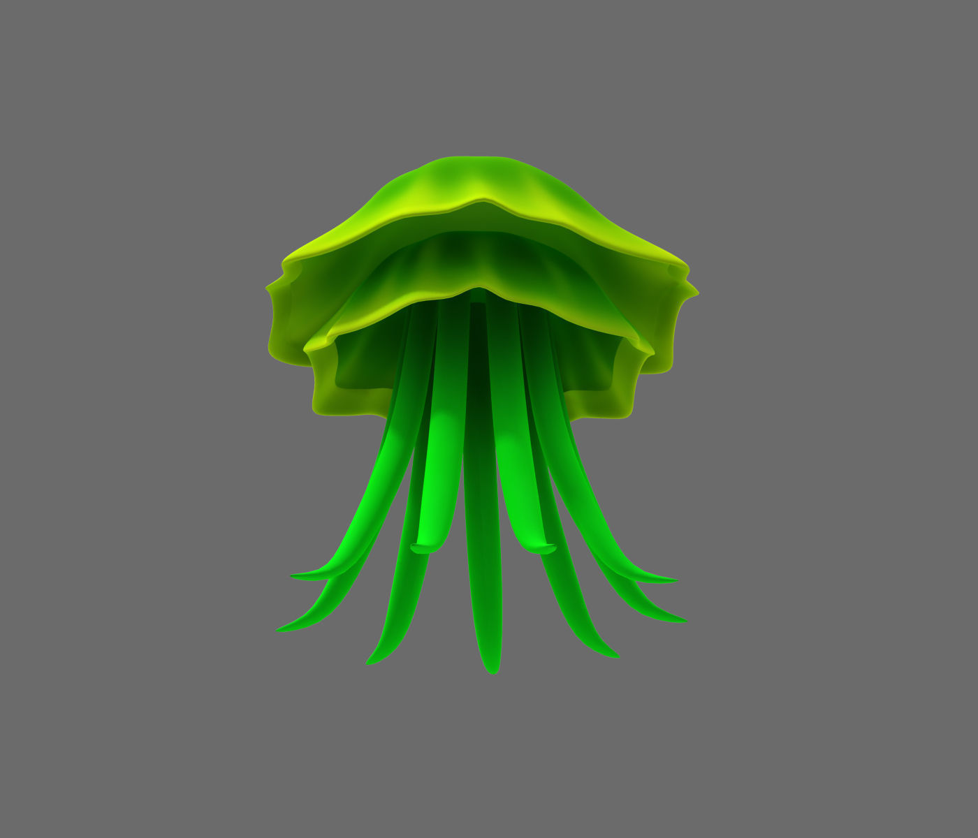 Cartoon Jellyfish 3D model_8