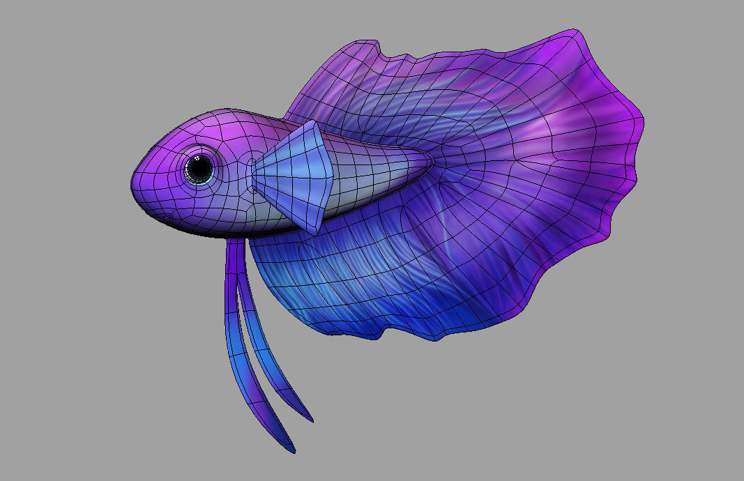 Cartoon Fish05 Rigged 3D model_7