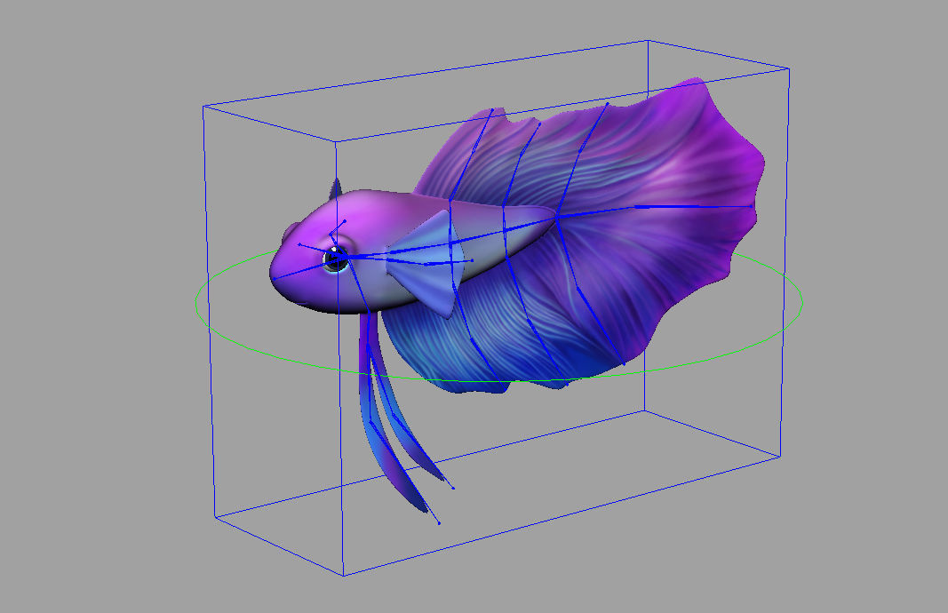 Cartoon Fish05 Rigged 3D model_6