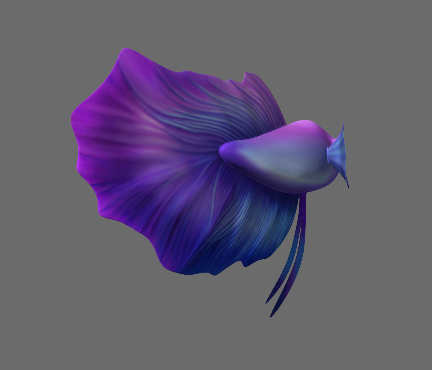 Cartoon Fish05 Rigged 3D model_5