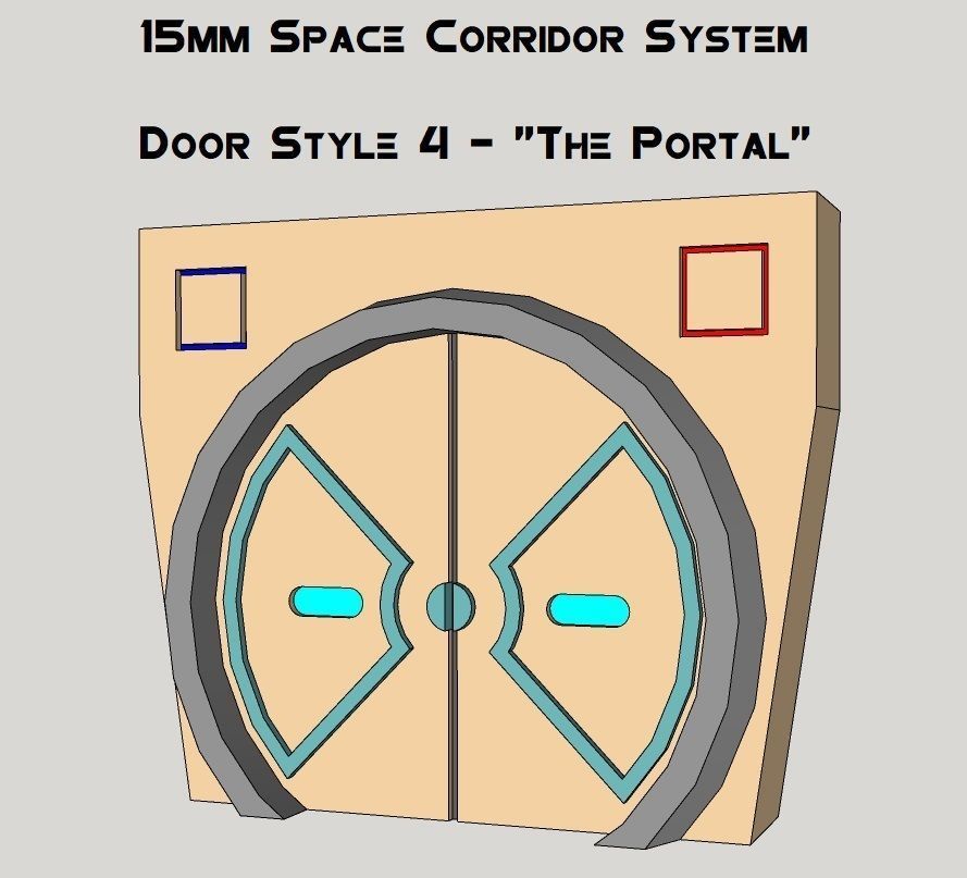 15mm Sci-Fi Corridor System - 22pcs 3D print model_9