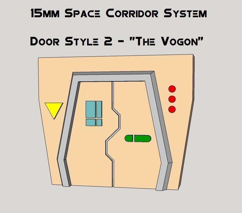 15mm Sci-Fi Corridor System - 22pcs 3D print model_7