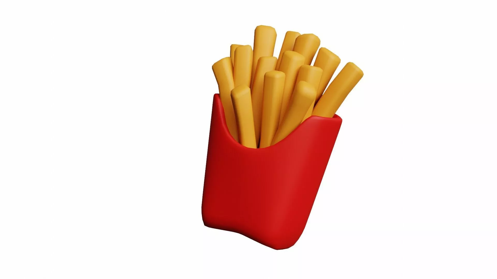 French Fries Cartoon Stylized 3D model