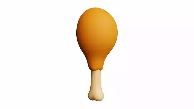10 Food Pack Stylized Cartoon 3D model 2