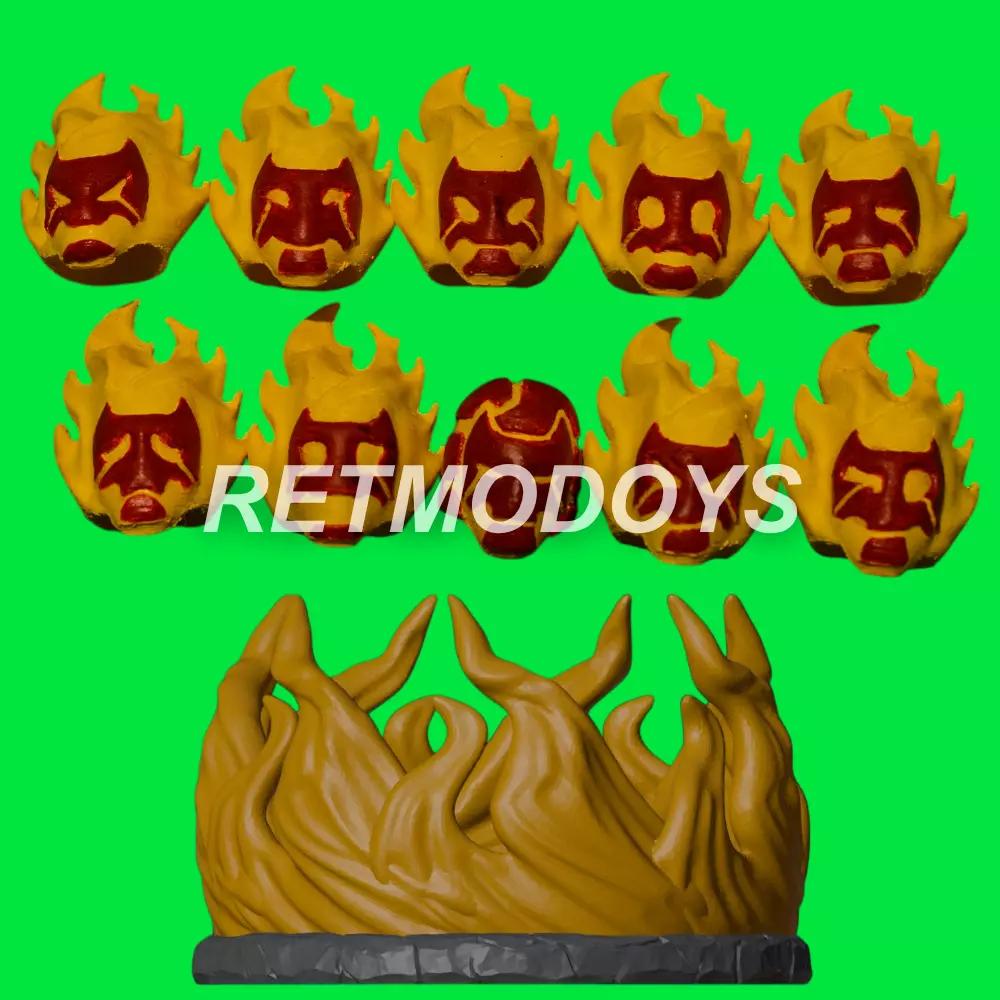 Ben 10 Heatblast - Advanced Kit - Heads and Diorama Base 3D print model