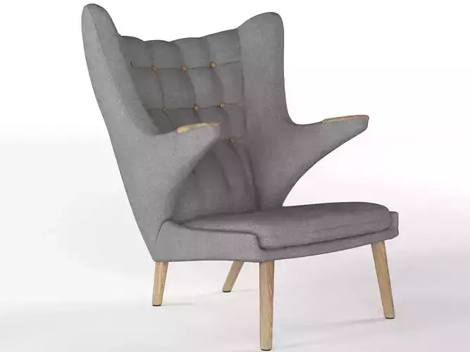 The Papa Bear Chair by Hans J Wegner  3D model
