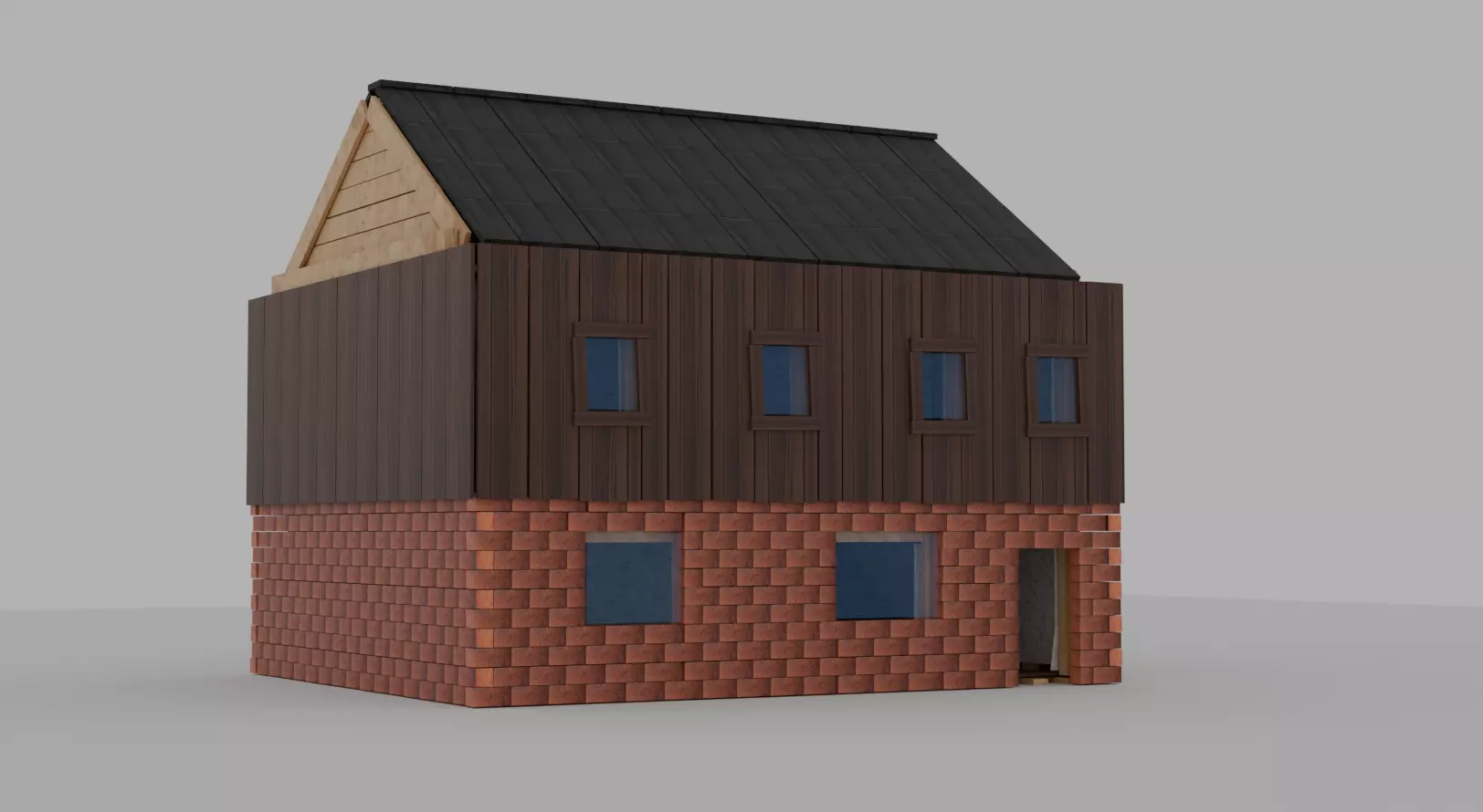 Realistic Destructible House 3D model