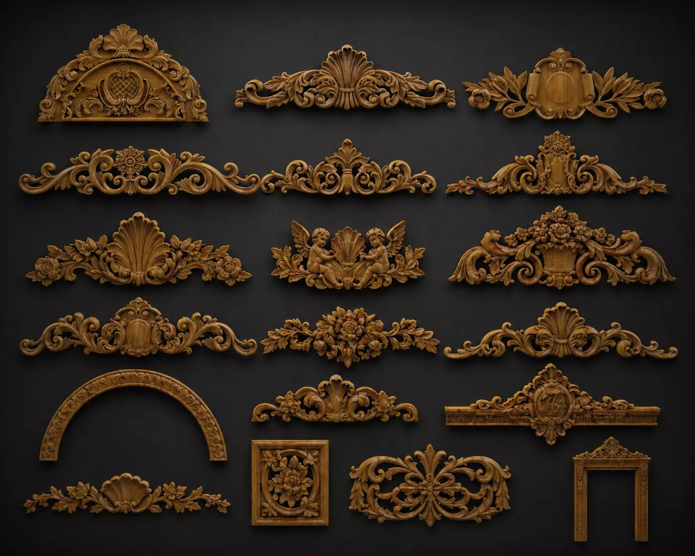Ultimate Luxury Wood Carving Bundle 3D model