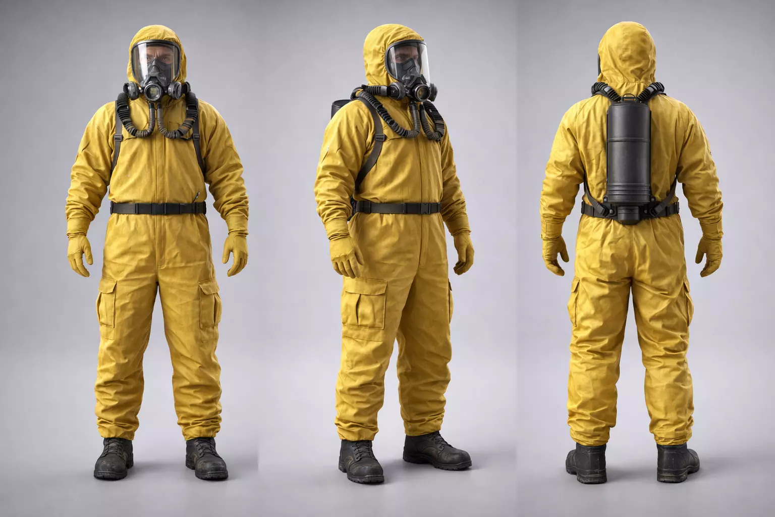 Hazmat Suit 3D Model Realistic Protective Worker Character 3D model