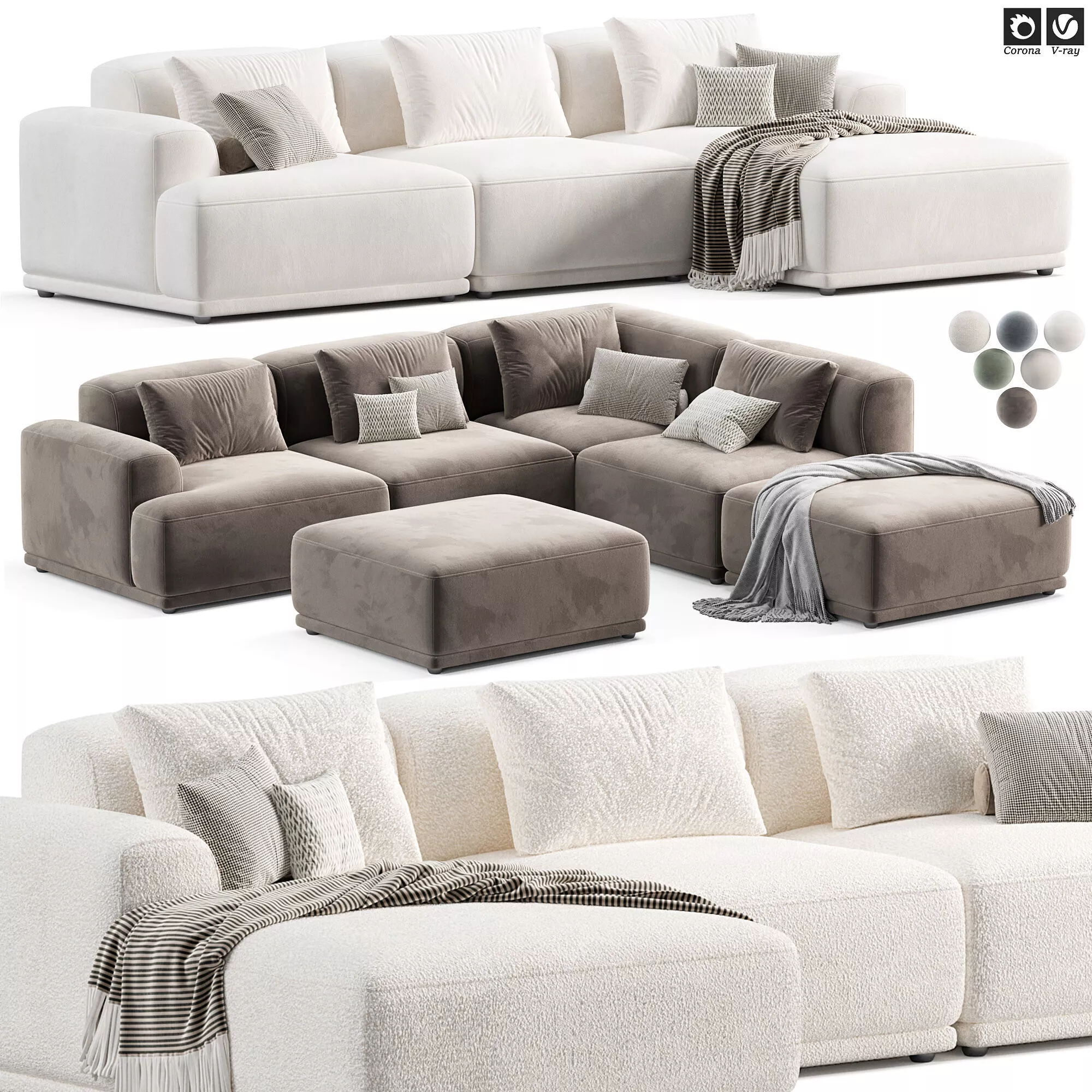 Connect Soft Modular Sofa 2 3D model