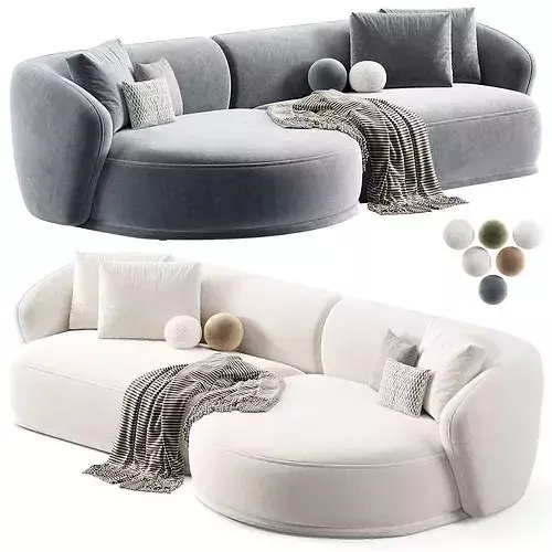 Capsule Sofa 3D model 5