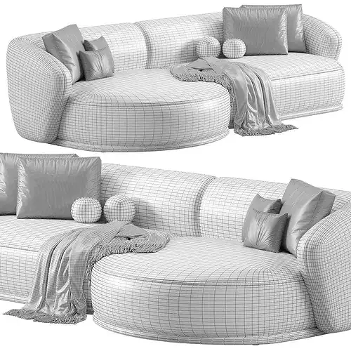 Capsule Sofa 3D model 7