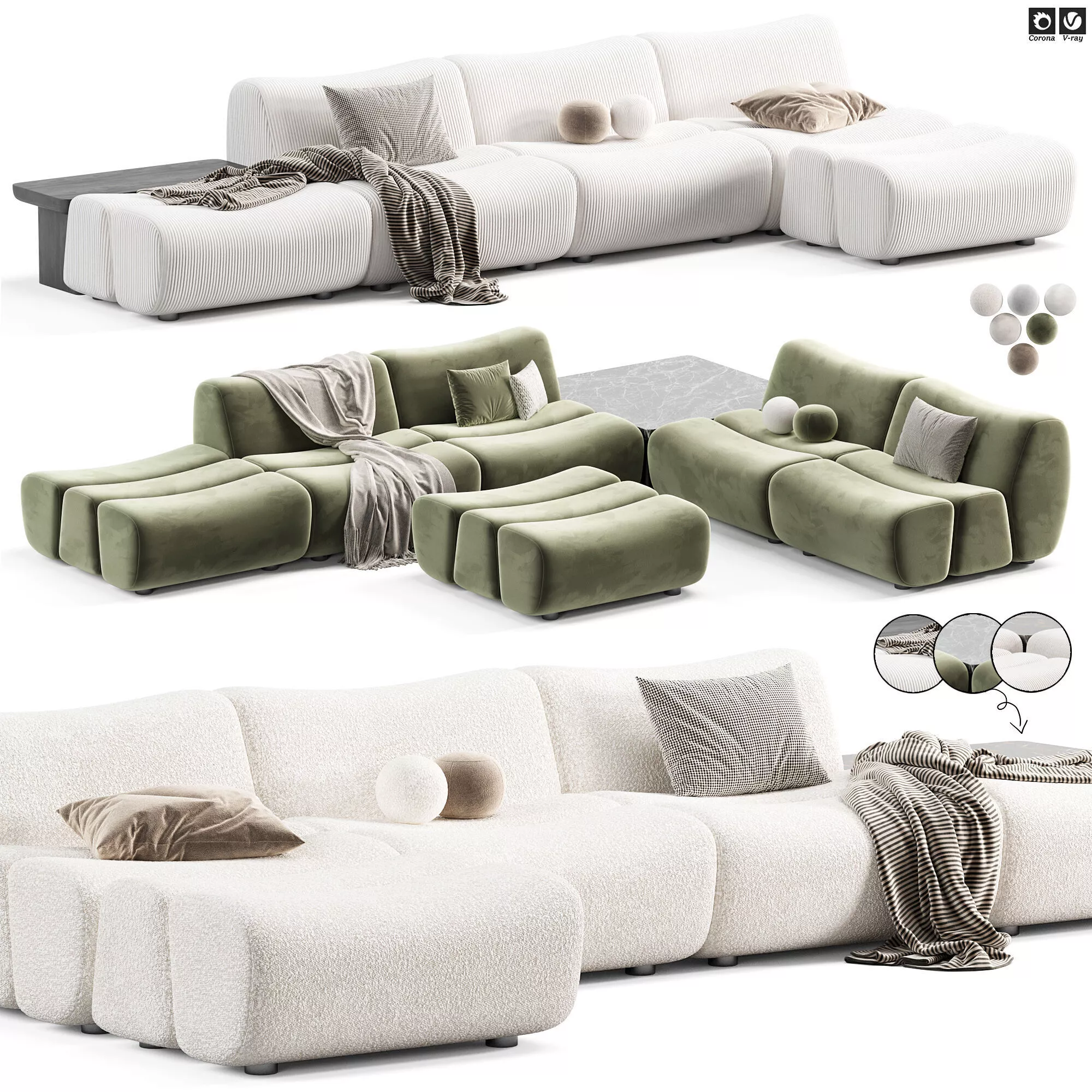 Poliform Ernest Modular Sofa 3D model