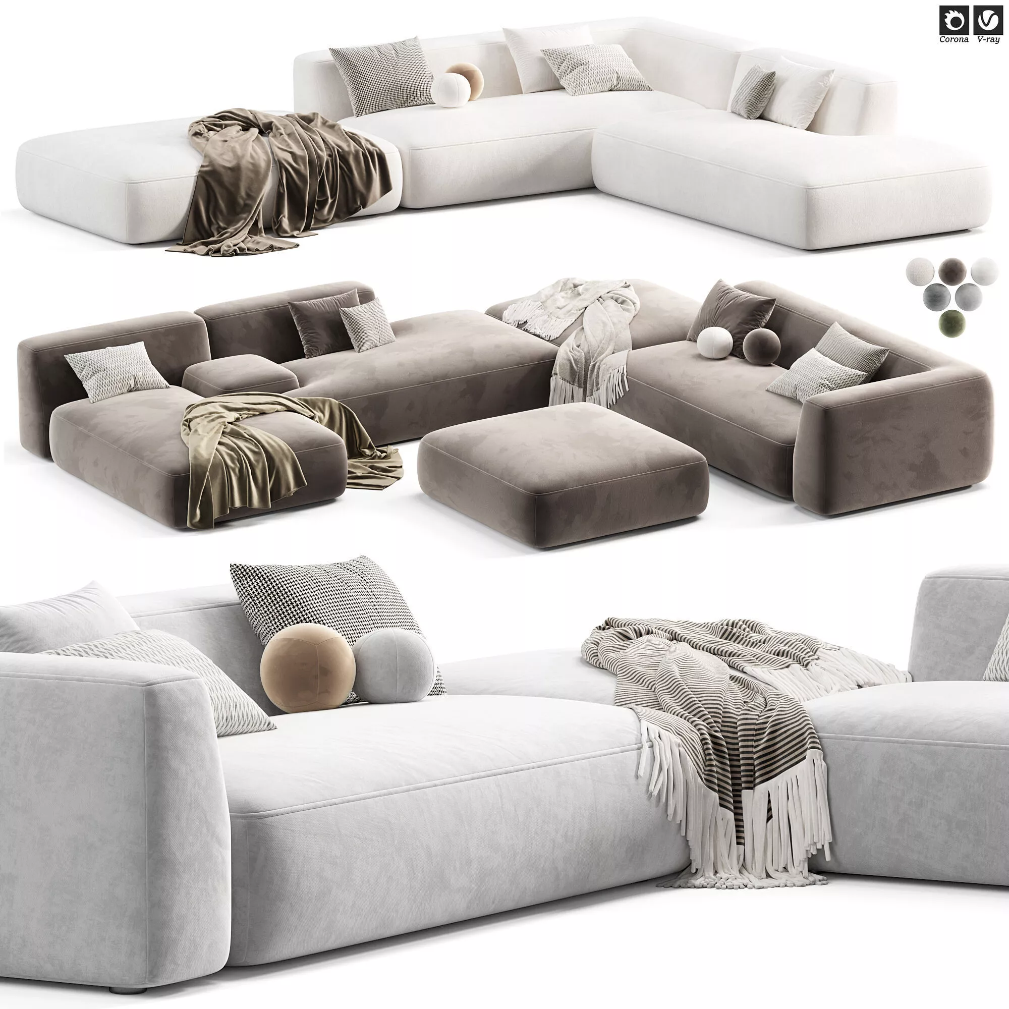 Lema mobile Cloud Sofa 3 Texture