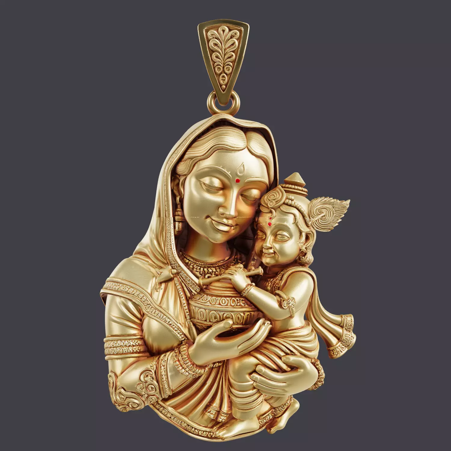 Mother Baby Pendant Keychain R1 3D print model