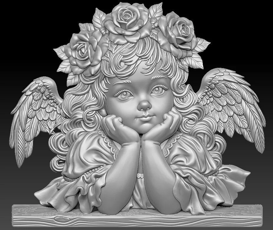 Angel Relief 3D print model