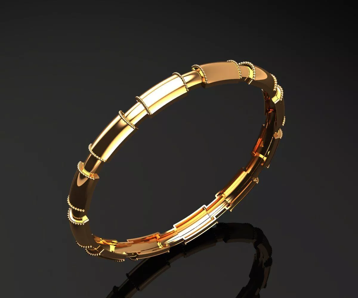 1160 Segmented-Link Bangle 9gm 3D print model