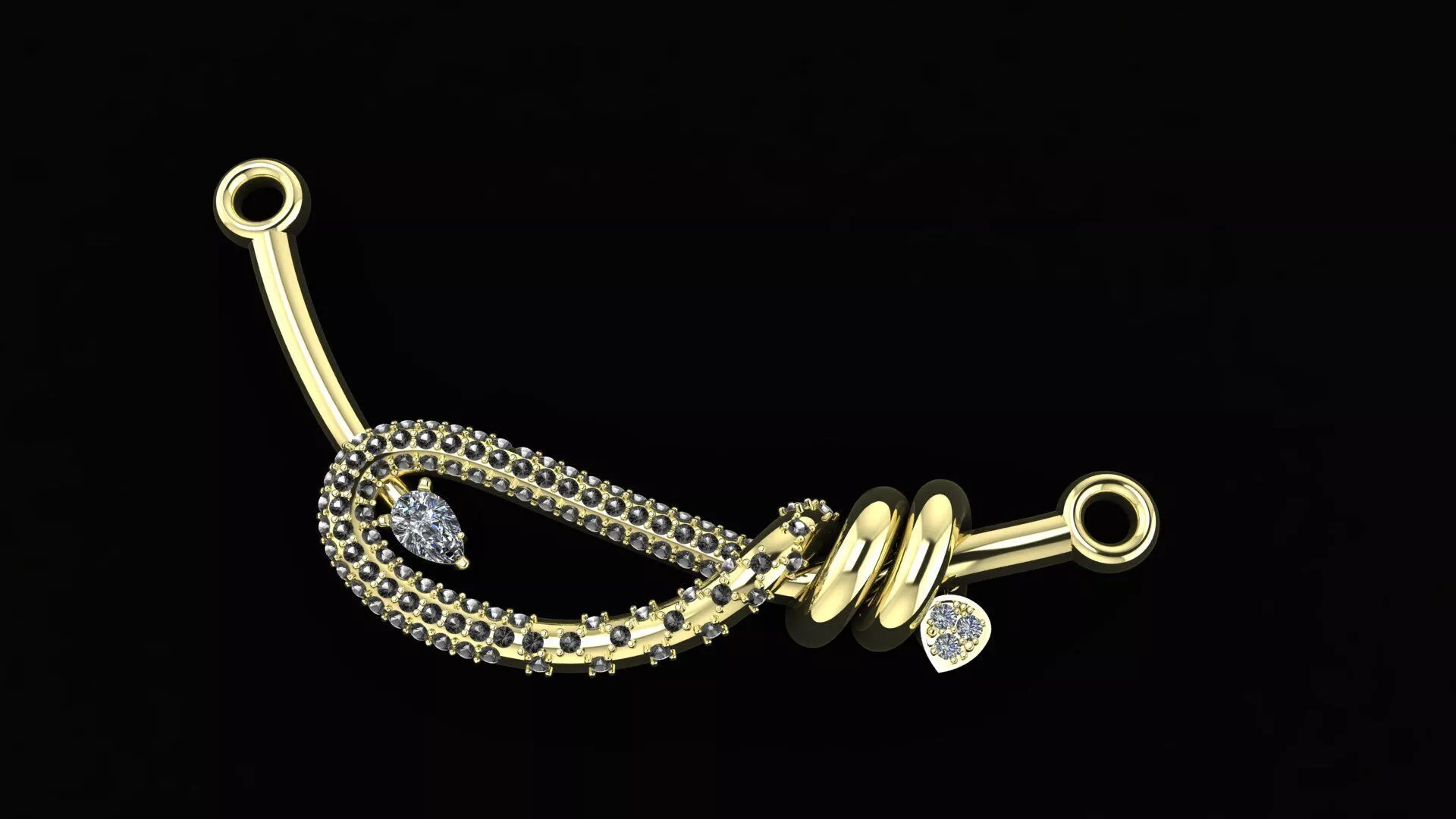 A very beautiful abstract stile pendant 3d print model 3D print model