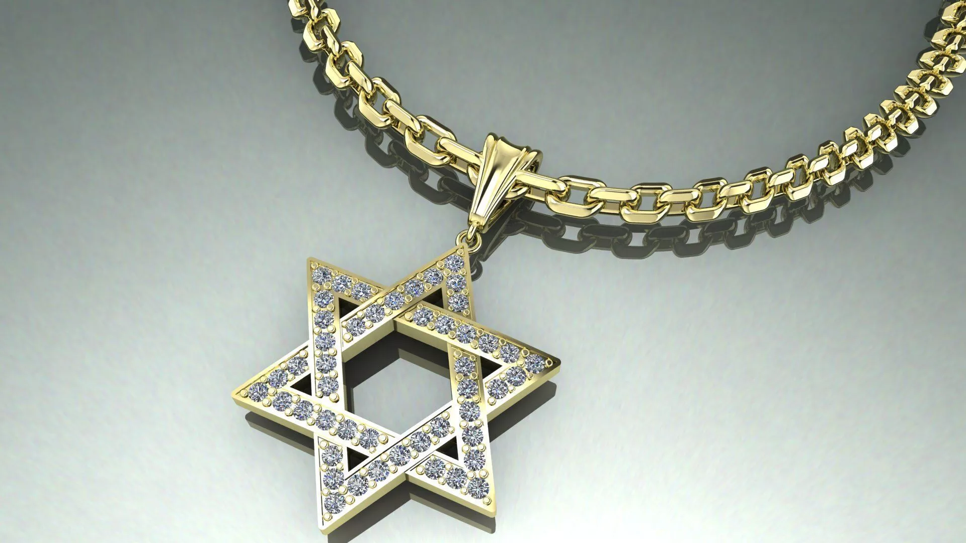 Jewish star 3 size pendants 3d print model 3D print model