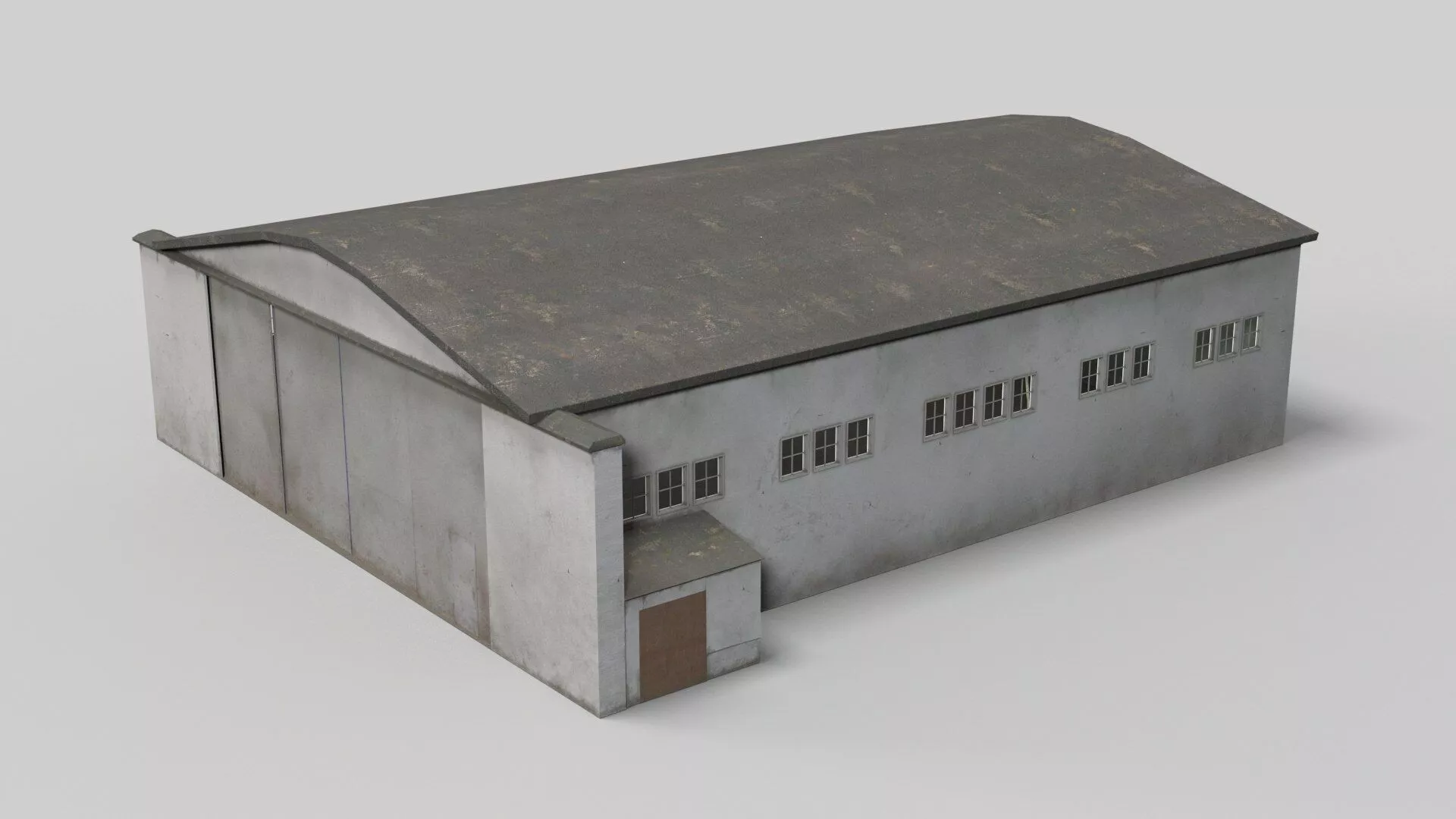 Vintage Aeroclub Aircraft Hangar PBR Real Scale Game 3D model
