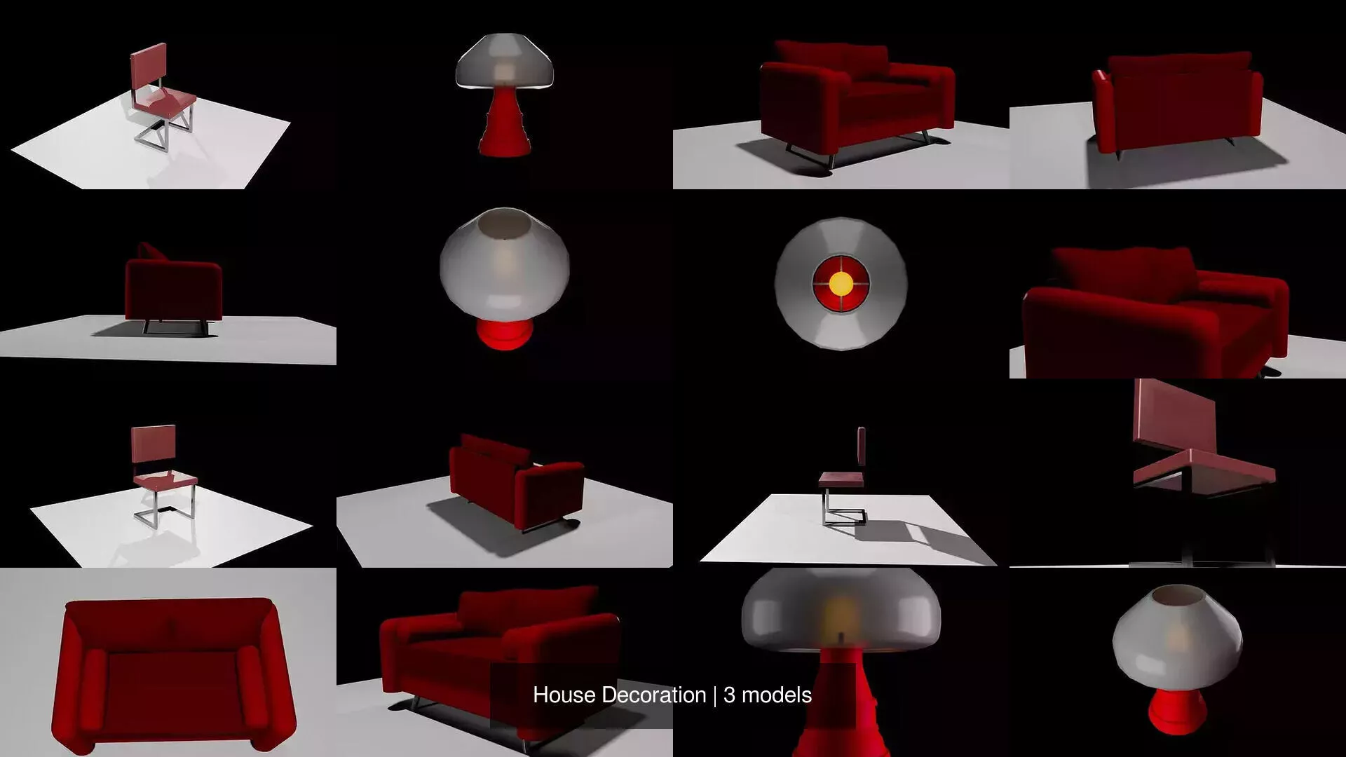 House Decoration 3D Model Pack