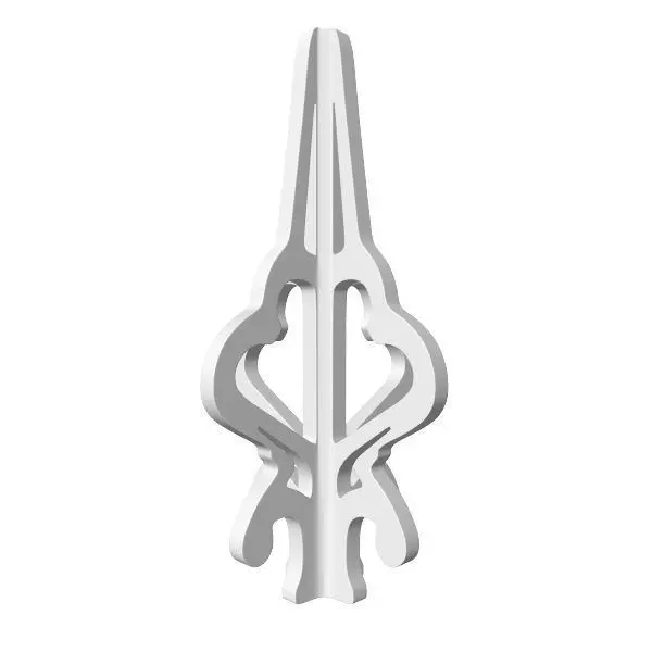 Peak 2 hair clip with ornate design 3D model_0