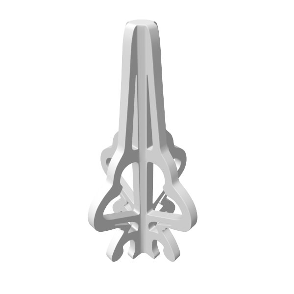 Peak 2 hair clip with ornate design 3D model_2